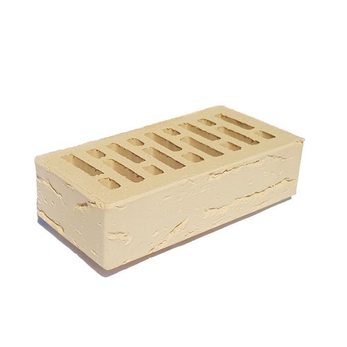 Кирпич облицовочный Строма Слоновая кость кора дуба 250х120х65 мм