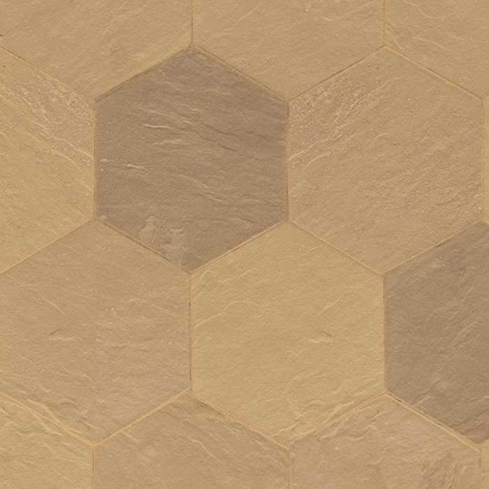 Клинкерная брусчатка Muhr №06 Hellbraun-bunt, гексагон 200x52 мм